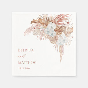 Serviette En Papier Boho Chic Botanique Mariage
