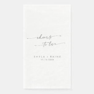 Serviette En Papier Boho Chic Silver Grey encourage à aimer le Mariage