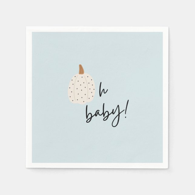 Serviette En Papier Boho Citrouille Oh Baby shower Napkin (Devant)