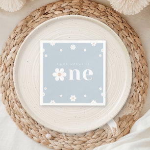 Serviette En Papier Boho Daisy Premier anniversaire Napkin