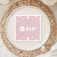 Boho Daisy Premier anniversaire Napkin