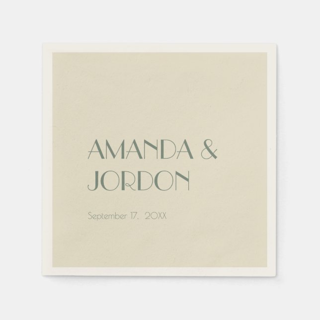 Serviette En Papier Boho Deco d'automne | Cocktail Mariage de crème (Devant)