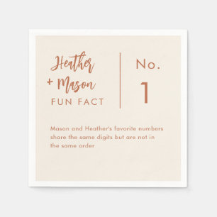 Serviette En Papier Boho Desert Couple Fun Faits Mariage Napkins