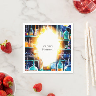 Serviette En Papier Boho Fun Chimie Scientifique Anniversaire