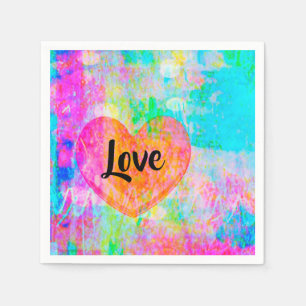 Serviette En Papier Boho Heart Love