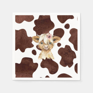 Serviette En Papier Boho Highland Vache imprimé Naples