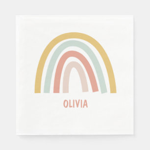 Serviette En Papier Boho Kids Rainbow