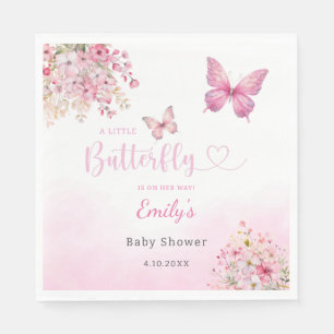 Serviette En Papier Boho mignonne rose papillon floral Baby shower fil