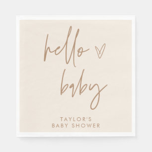 Serviette En Papier Boho Neutre Baby shower Papier Napkin Boho Décor