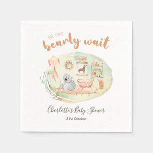 Serviette En Papier Boho Nursery Nous Pouvons Bearly Wait Baby shower 
