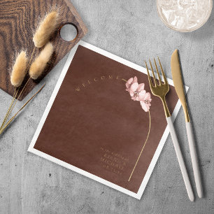 Serviette En Papier Boho Oasis Orchid Arch Mariage Welcome ID959