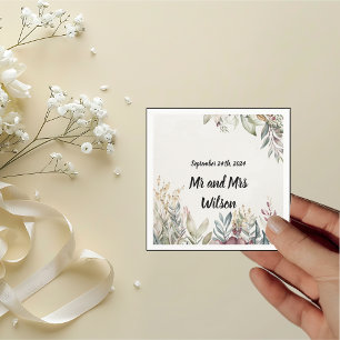 Serviette En Papier BOHO Pastel Garden Colors Dîner Mariage Cocktail