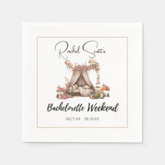 Serviette En Papier Boho Pink Glamping Bachelorette Party Week-end