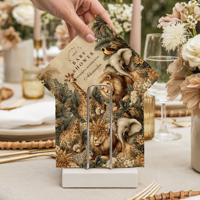 Serviette En Papier Boho Safari Animals Baby Shower (Créateur téléchargé)