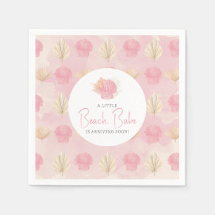 Serviette En Papier Boho Shell Baby shower Océan rose