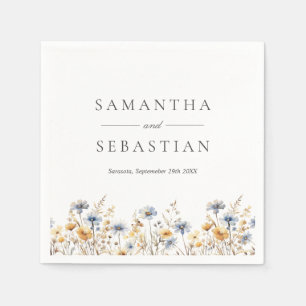 Serviette En Papier Boho Spring Fleur sauvage Meadow Botanogram