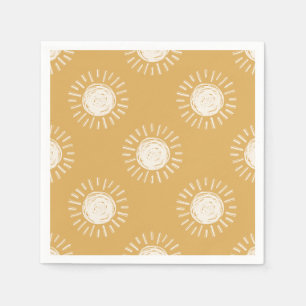 Serviette En Papier Boho Sun Baby Shower Paper Napkins