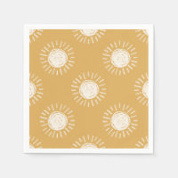 Boho Sun Baby shower papier serviettes