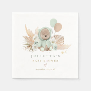 Serviette En Papier Boho Teddy Bear Décorations Baby showers