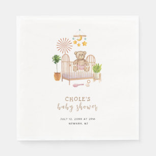 Serviette En Papier Boho Teddy Bear Nursery Baby shower