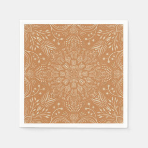 Serviette En Papier Boho Terra Cotta Carreaux marocains serviettes
