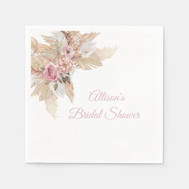 Serviette En Papier Boho Thème Cocktail personnalisé serviettes (Devant)