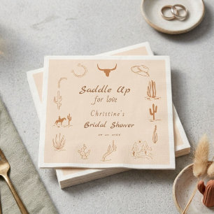 Serviette En Papier Boho Western Saddup Cowboy douche nuptiale