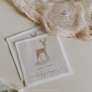 Serviette En Papier Boho Woodland Baby shower Cocktail Napkin