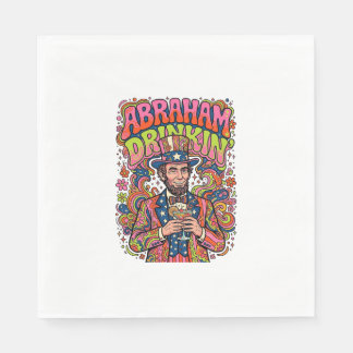 Serviette En Papier Boire Abraham Patriotique Rétro