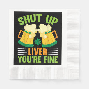 Serviette En Papier Boire de la bière Saint-Patricks Jour Fermé Foie V