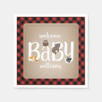 Bois endormi Animaux Plaid Baby shower