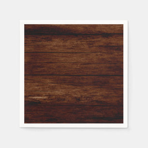 Serviette En Papier Bois foncé rustique