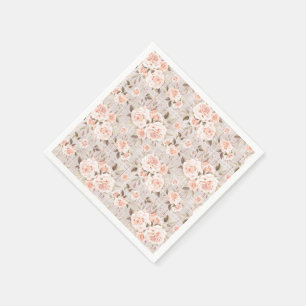 Serviette En Papier Bois rustique & Roses romantiques Shabby Chic Mari