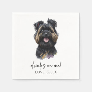 Serviette En Papier Bois Sur Moi ! Mariage de chien Affenpinscher