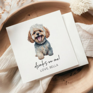 Serviette En Papier Bois Sur Moi ! Mariage de chien de Maltipoo