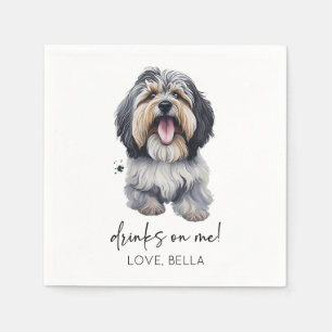 Serviette En Papier Bois Sur Moi ! Mariage de chiens Havanais