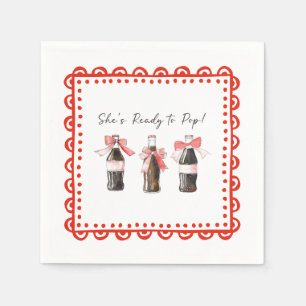 Serviette En Papier Boisson gazeuse bébé rouge prête à exploser 