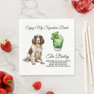 Serviette En Papier Boisson Signature de Mariage English Springer Span