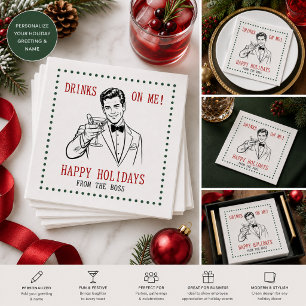Serviette En Papier Boissons aux frais de la maison Fête de Noël drôle