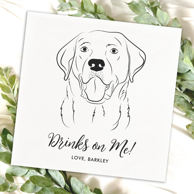 Serviette En Papier Boissons aux frais de moi Labrador Retriever Perso (Créateur téléchargé)