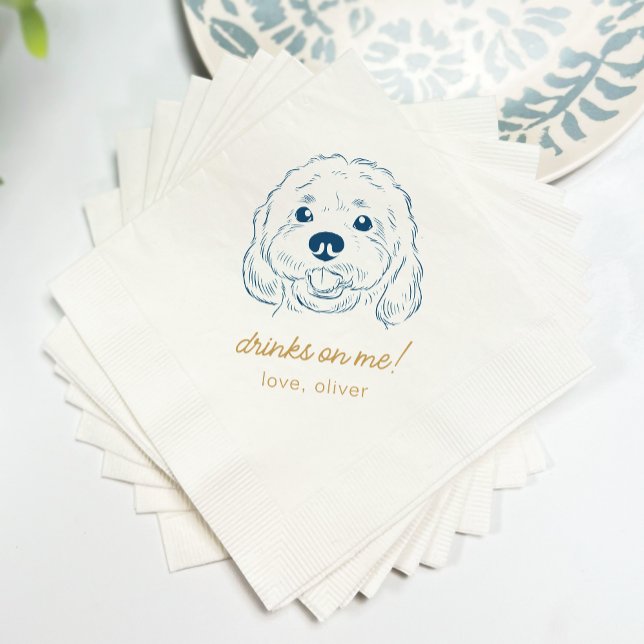 Serviette En Papier Boissons de Me Pet Mariage serviettes (Créateur téléchargé)