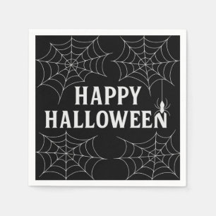 Serviette En Papier Boissons effrayantes Joyeux Halloween Toiles d'ara