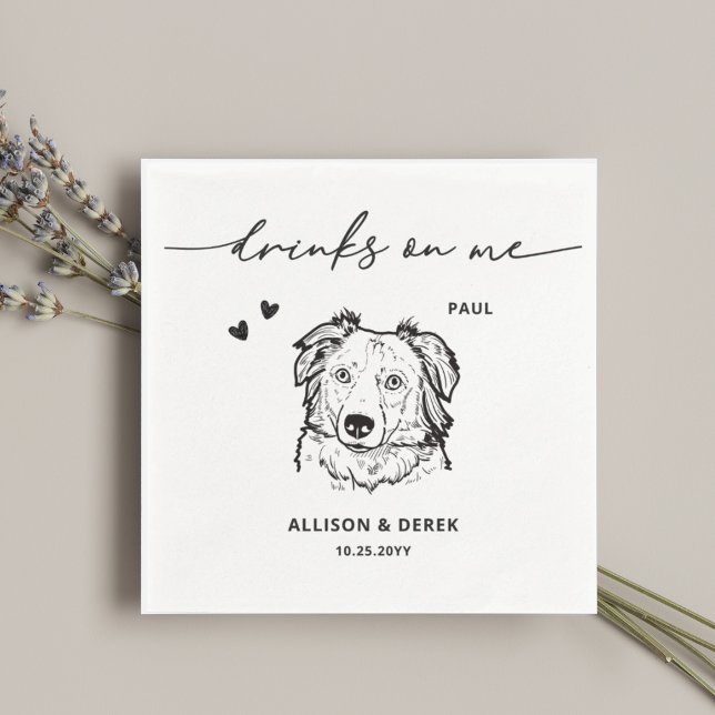 Serviette En Papier Boissons mignonnes sur moi Pet Dessin Chien Dessin (Créateur téléchargé)