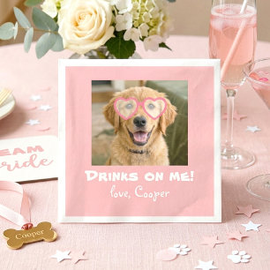 Serviette En Papier Boissons sont à Moi Photo de Chien Mignon et Drôle