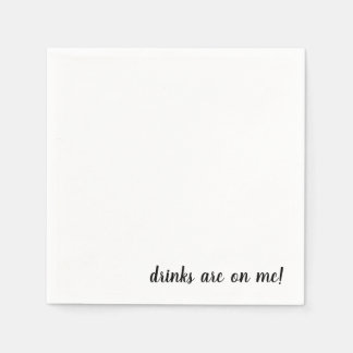 Serviette En Papier Boissons Sont Sur Moi Cocktail Serviettes