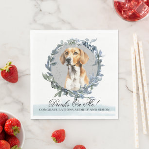 Serviette En Papier Boissons sur moi! Chien renard anglais Mariage ani