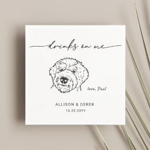 Serviette En Papier Boissons sur moi Moderne Cute Amoureux de les chie