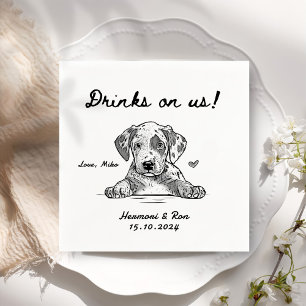 Serviette En Papier Boissons Sur Nous Minimaliste Drôle Chien Simple M