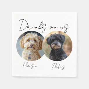 Serviette En Papier Boissons sur nous Pet Dog 2 Mariage photo