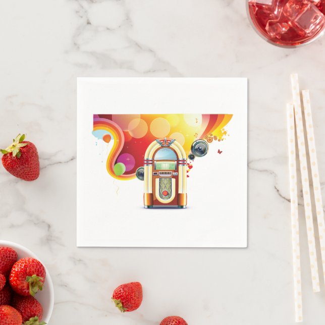 Serviette En Papier Boîte à juke Papier de musique (En situation)